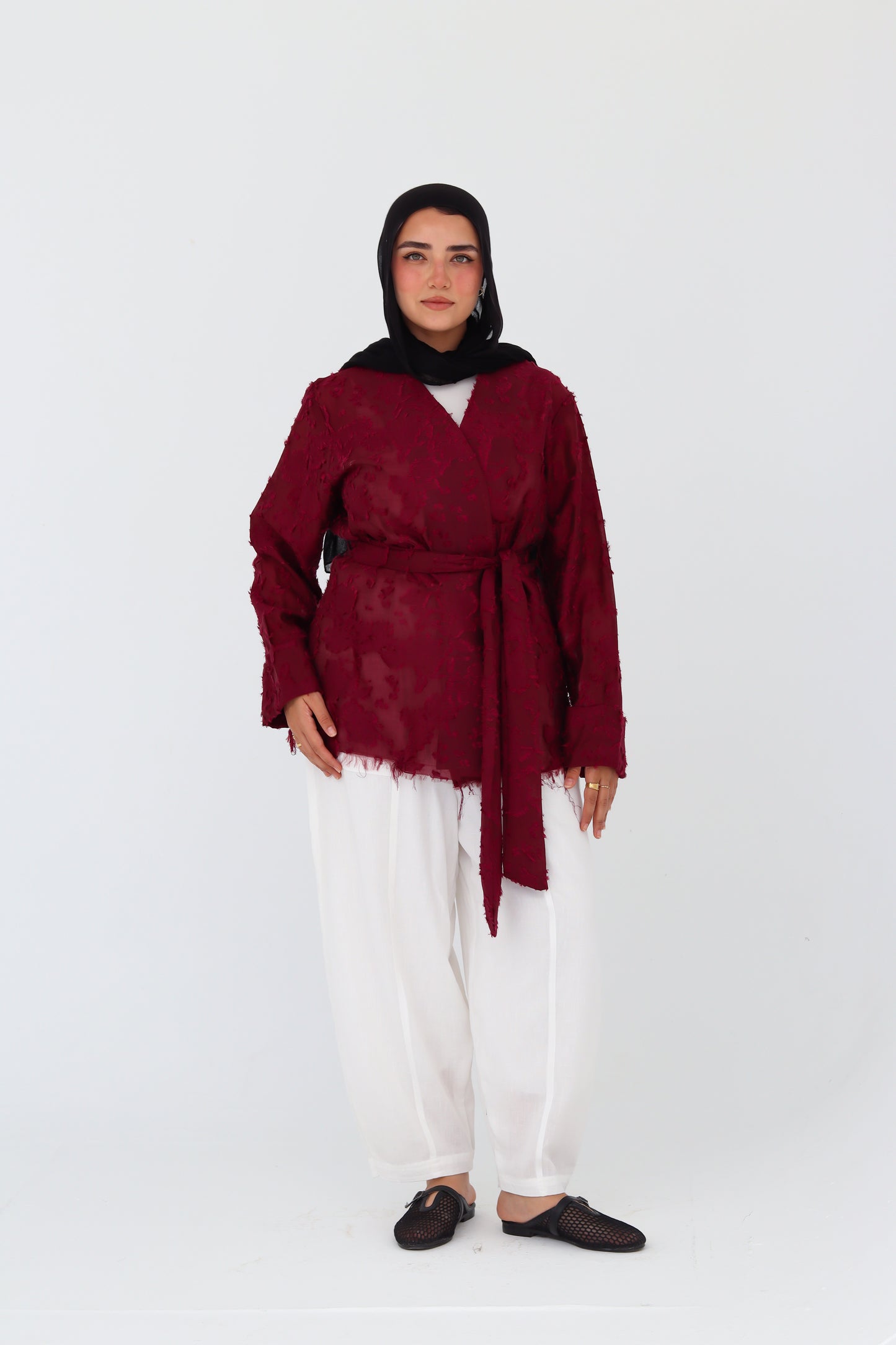 Cutting Cardigan - Burgundy