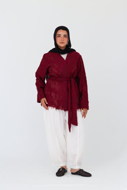 Cutting Cardigan - Burgundy
