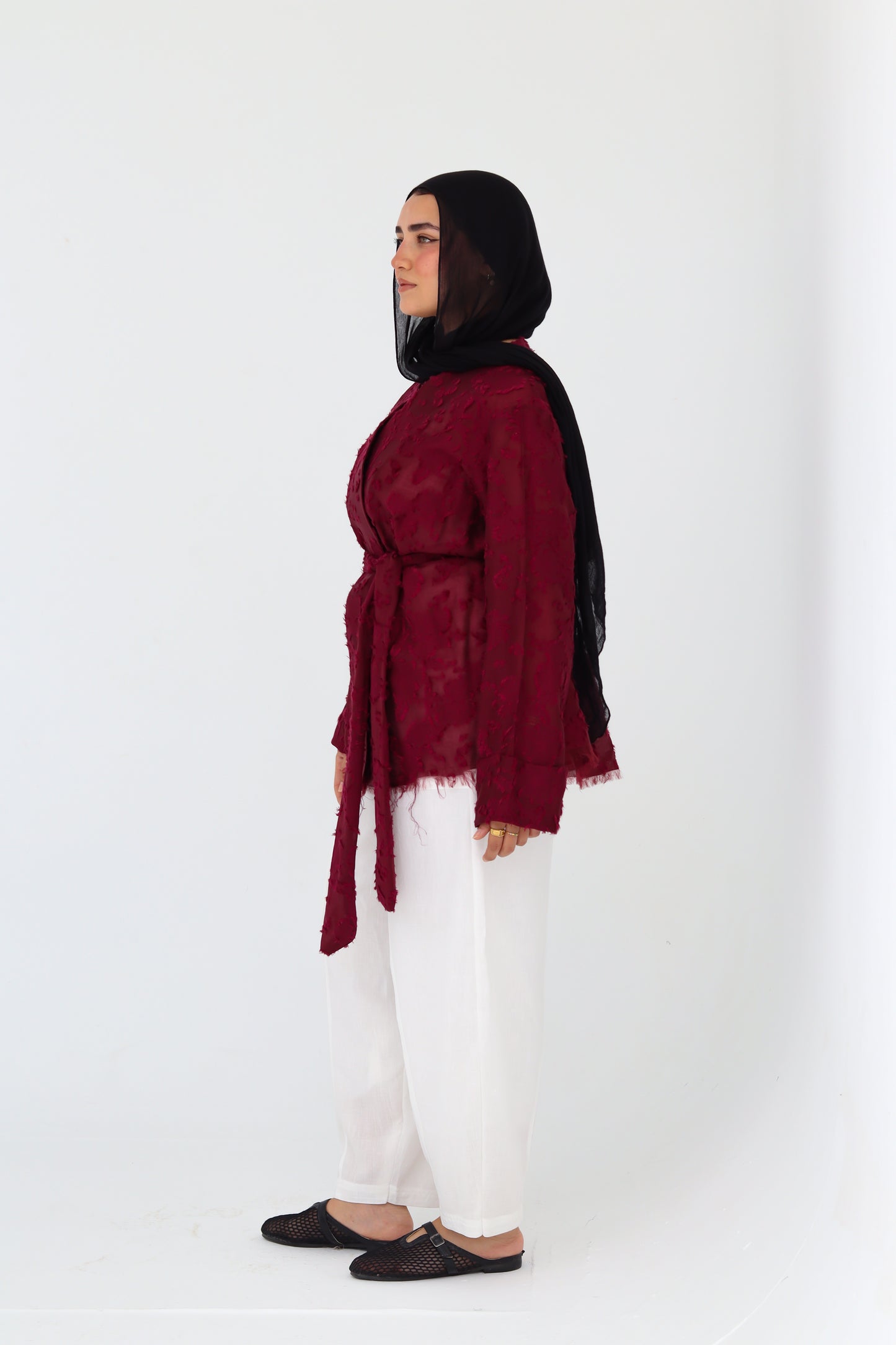 Cutting Cardigan - Burgundy