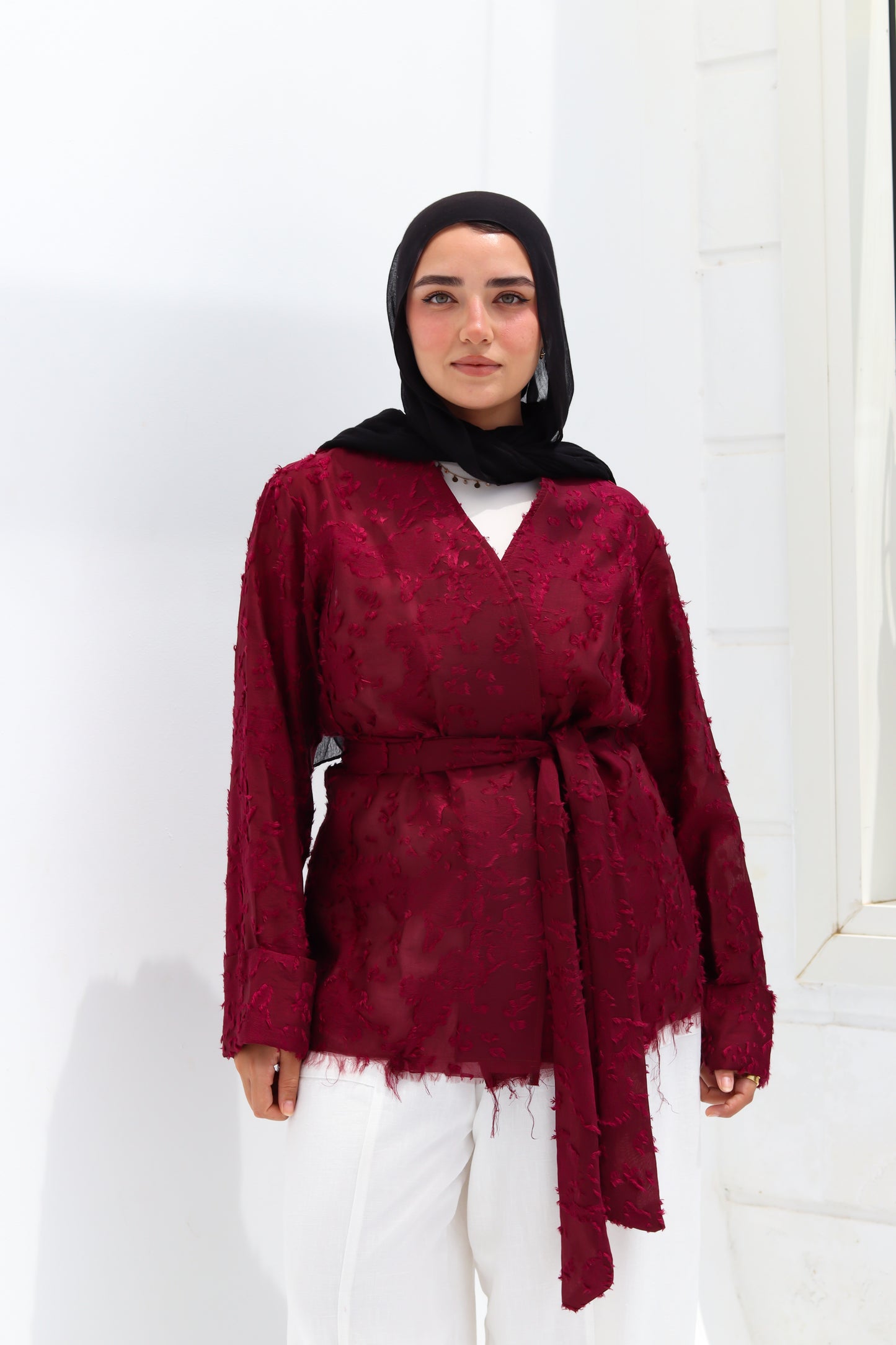 Cutting Cardigan - Burgundy