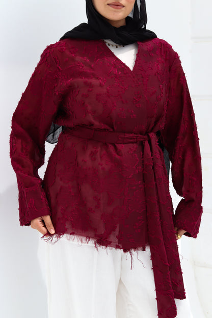 Cutting Cardigan - Burgundy
