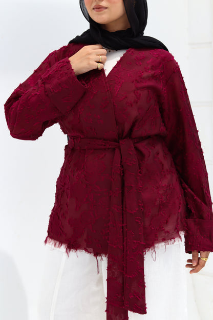Cutting Cardigan - Burgundy