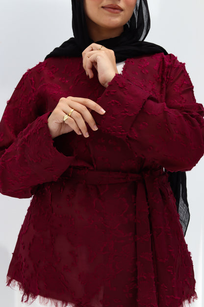 Cutting Cardigan - Burgundy