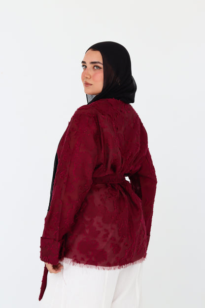 Cutting Cardigan - Burgundy