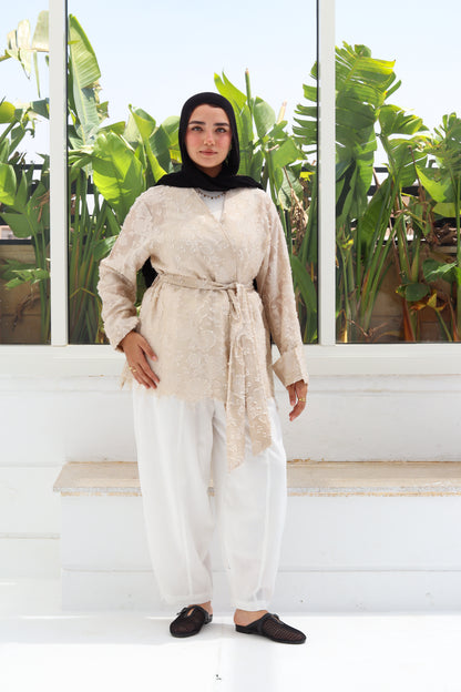 Cutting Cardigan - Beige