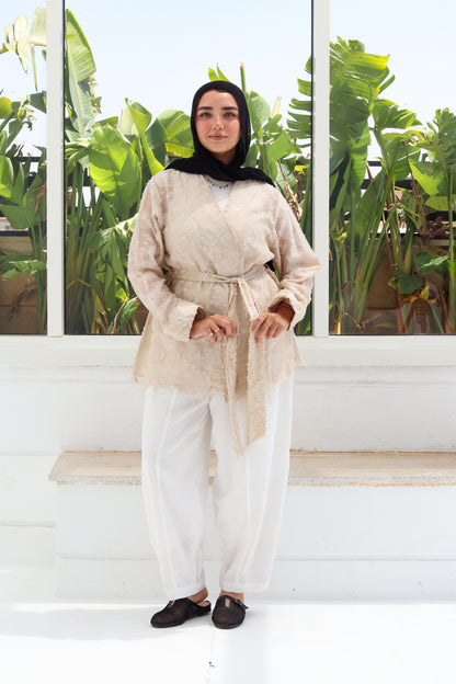 Cutting Cardigan - Beige