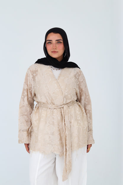 Cutting Cardigan - Beige