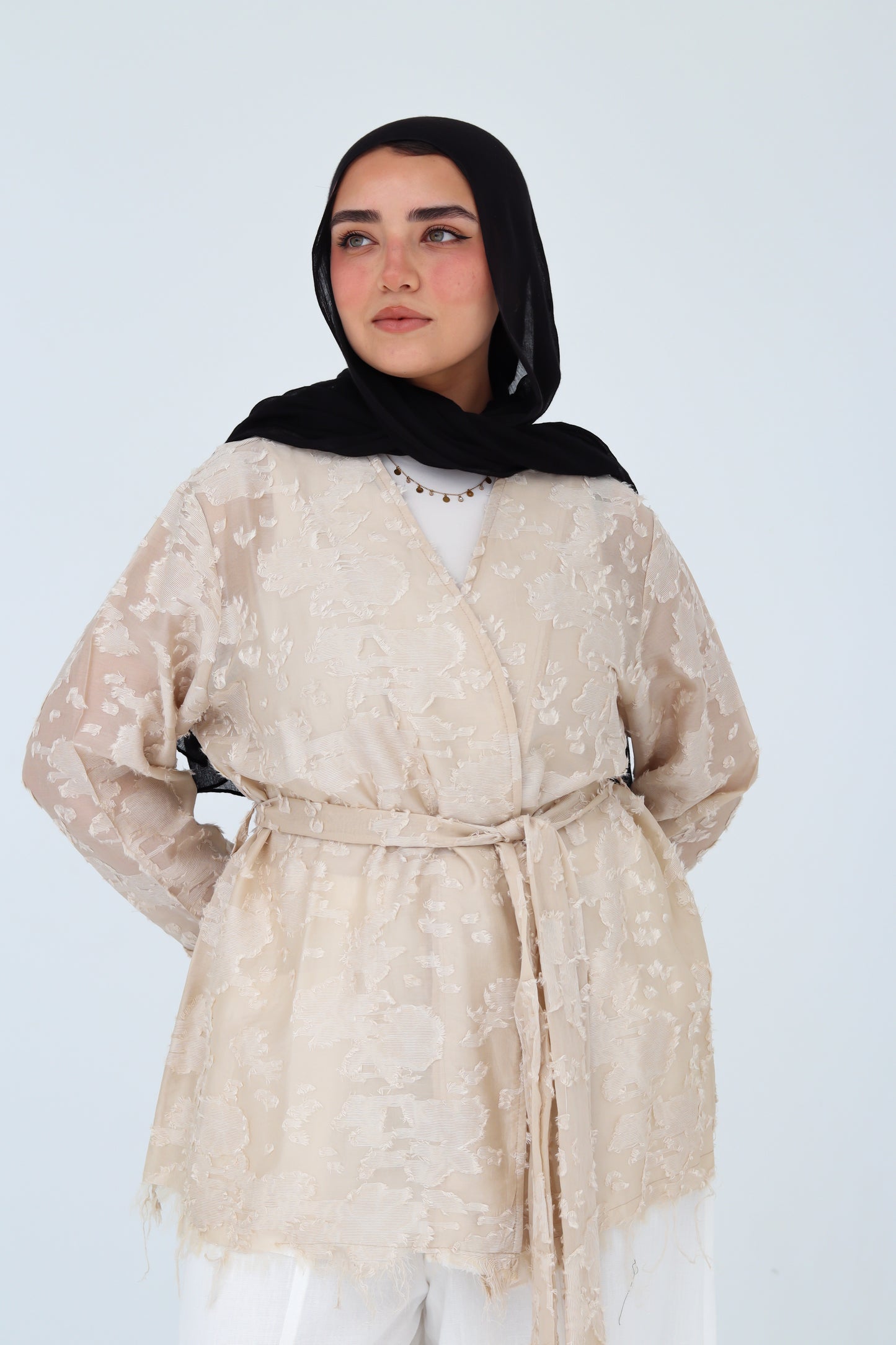 Cutting Cardigan - Beige