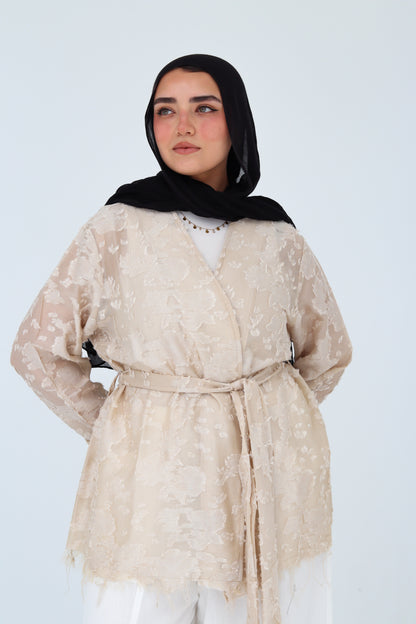Cutting Cardigan - Beige