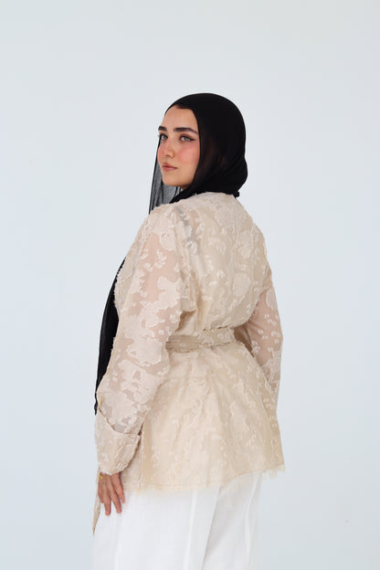Cutting Cardigan - Beige