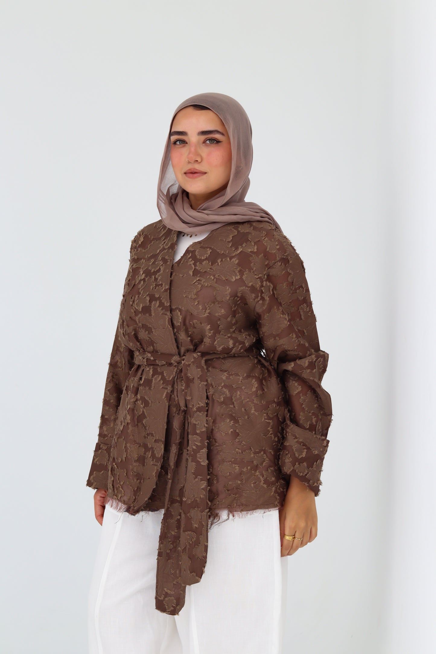 Cutting Cardigan - Brown