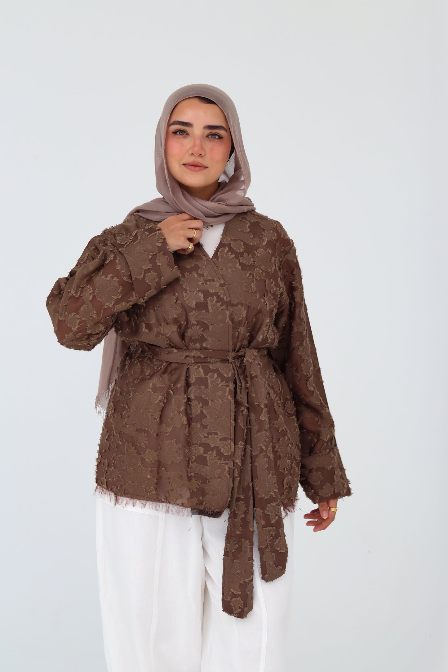 Cutting Cardigan - Brown