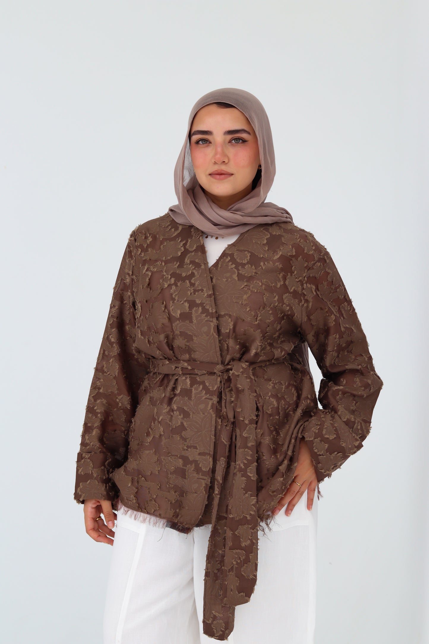 Cutting Cardigan - Brown