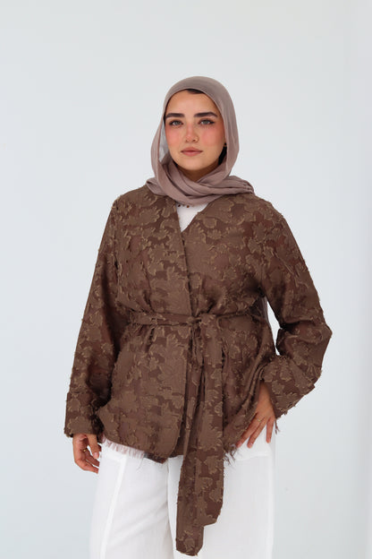 Cutting Cardigan - Brown