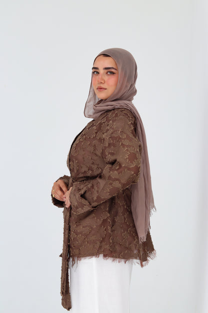 Cutting Cardigan - Brown