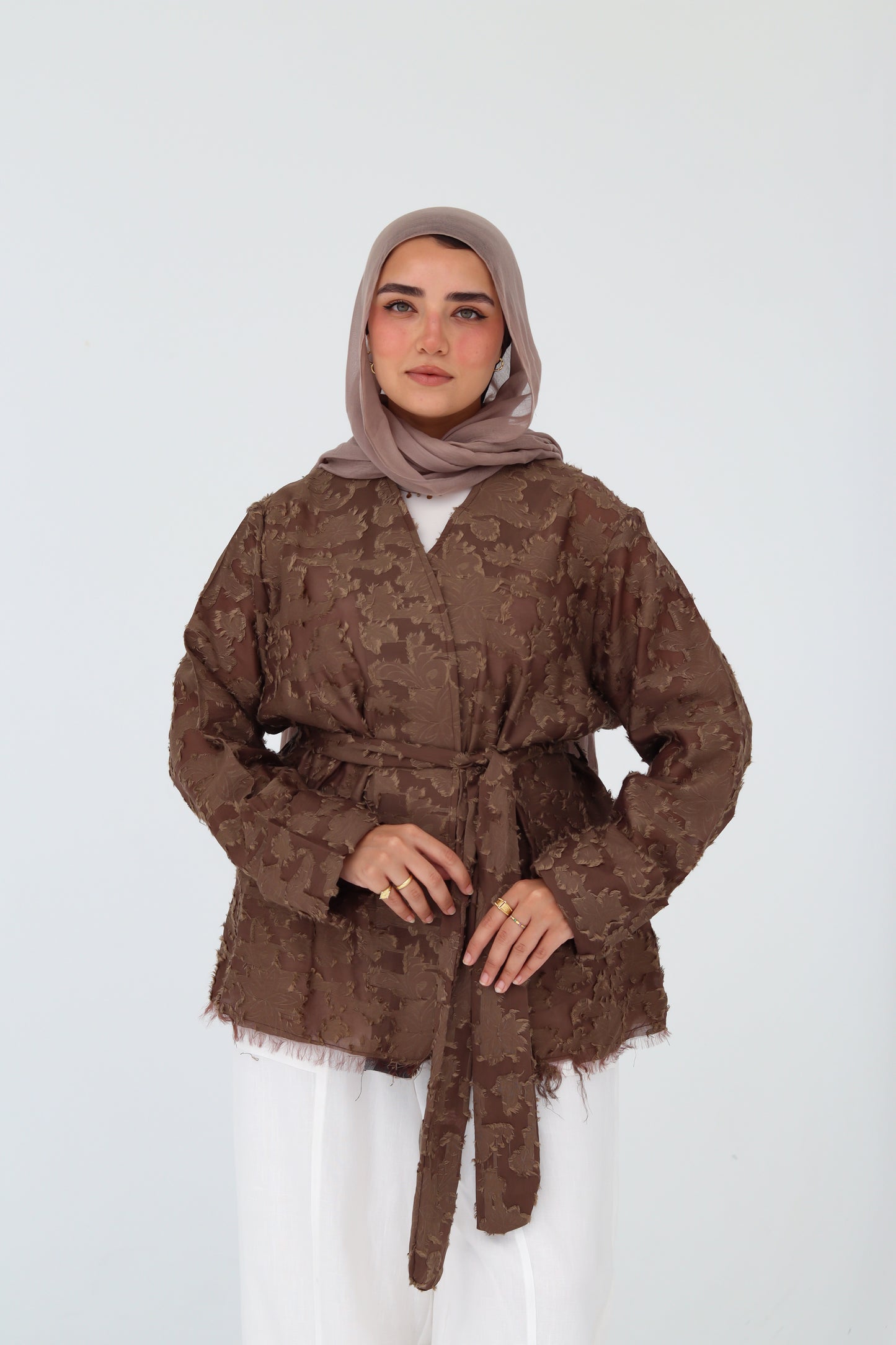 Cutting Cardigan - Brown