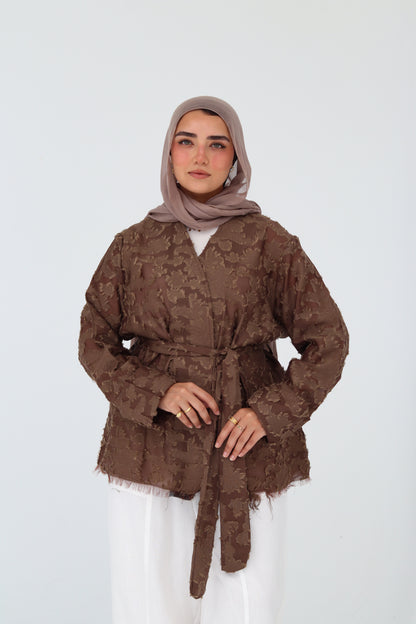 Cutting Cardigan - Brown