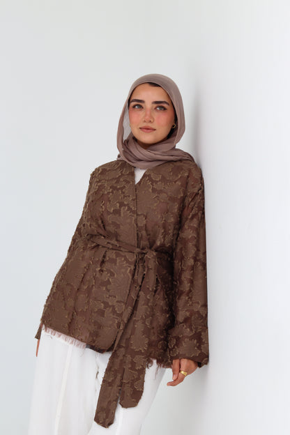 Cutting Cardigan - Brown