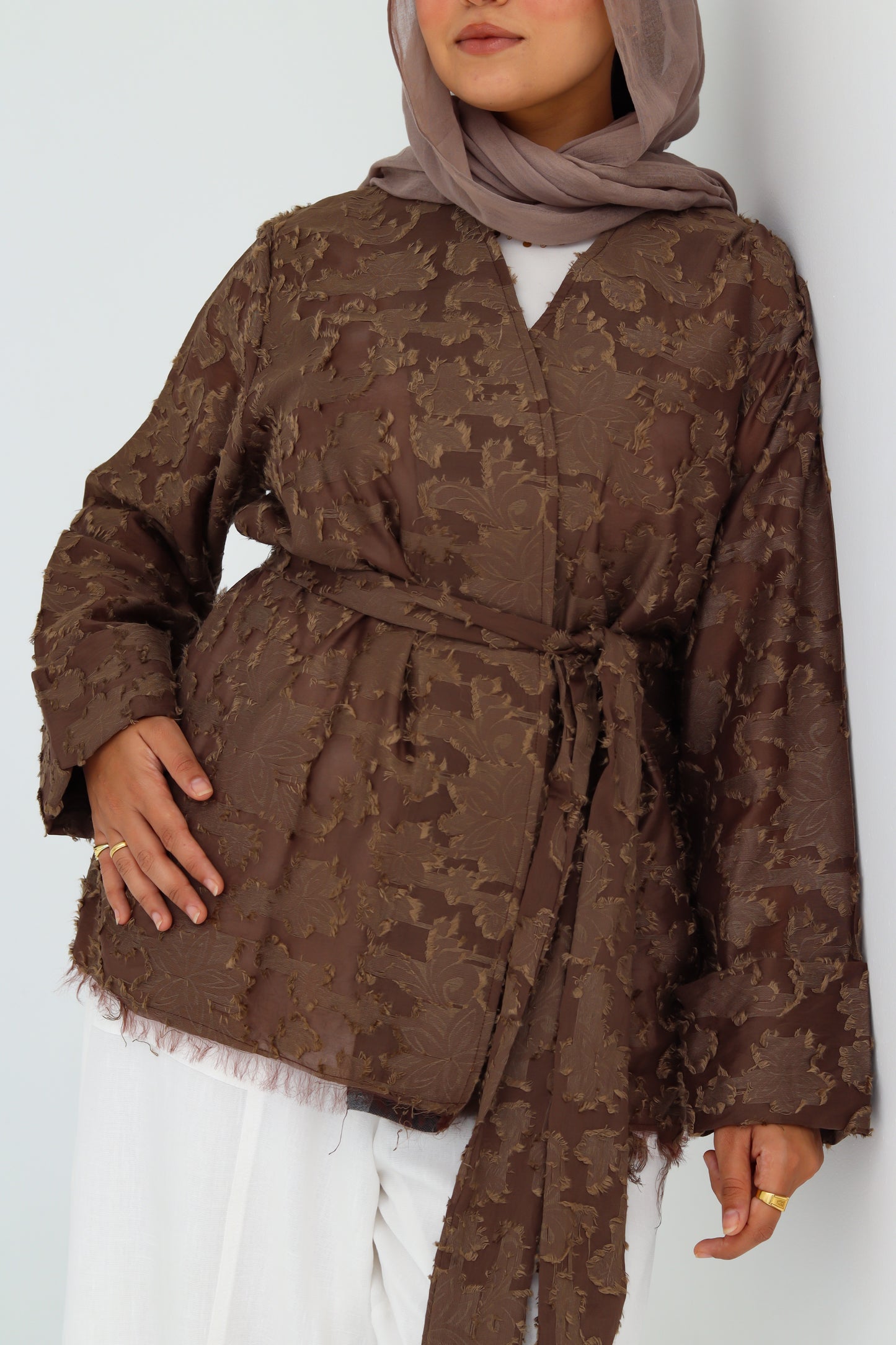 Cutting Cardigan - Brown