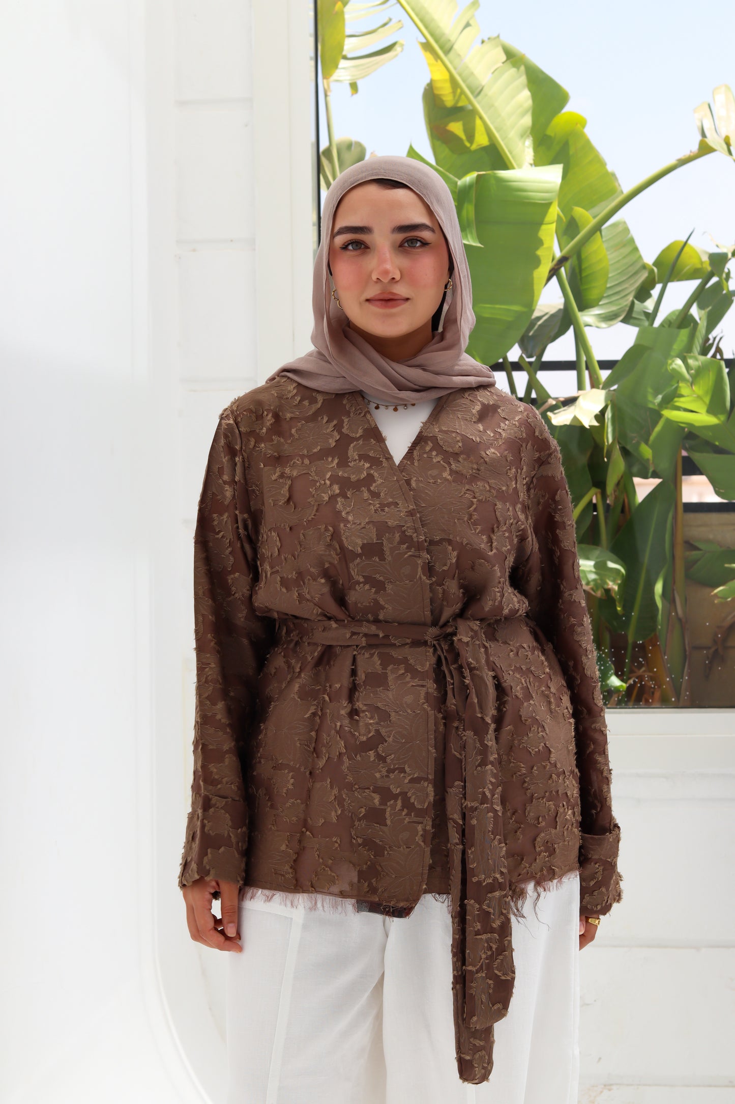 Cutting Cardigan - Brown