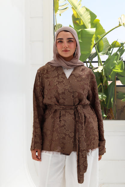 Cutting Cardigan - Brown