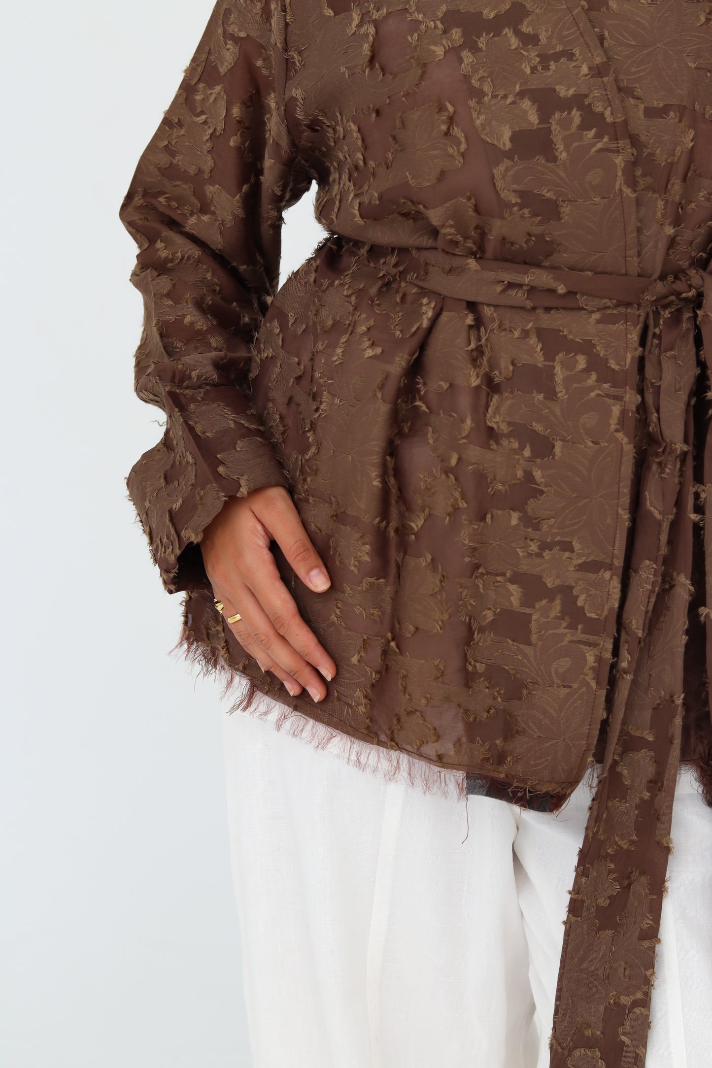 Cutting Cardigan - Brown