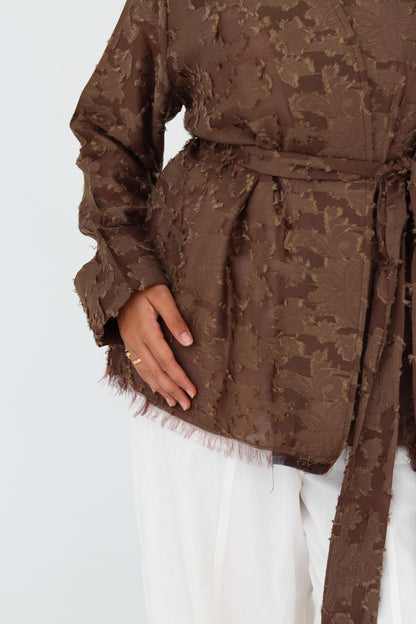 Cutting Cardigan - Brown