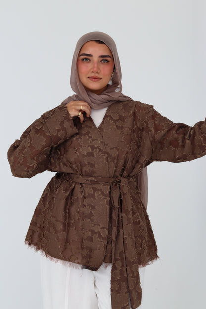 Cutting Cardigan - Brown