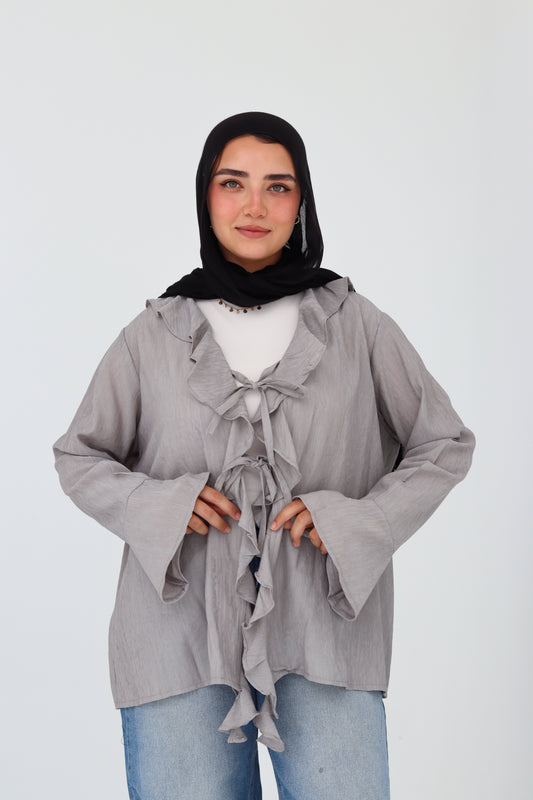 Nola Blouse - Light Grey