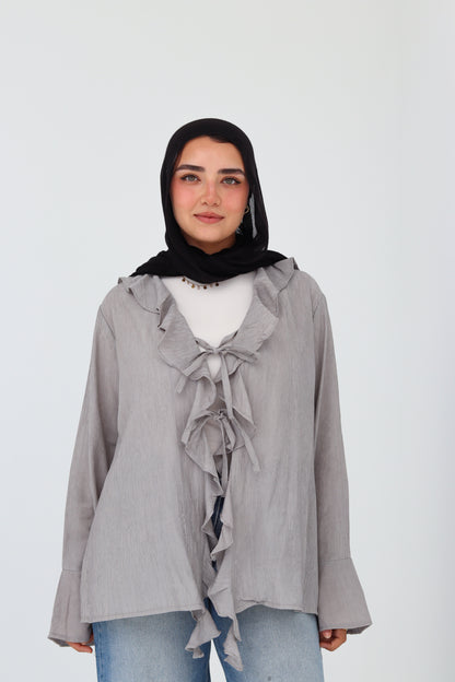 Nola Blouse - Light Grey
