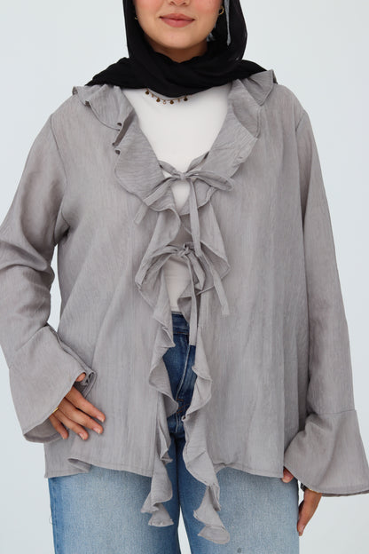 Nola Blouse - Light Grey