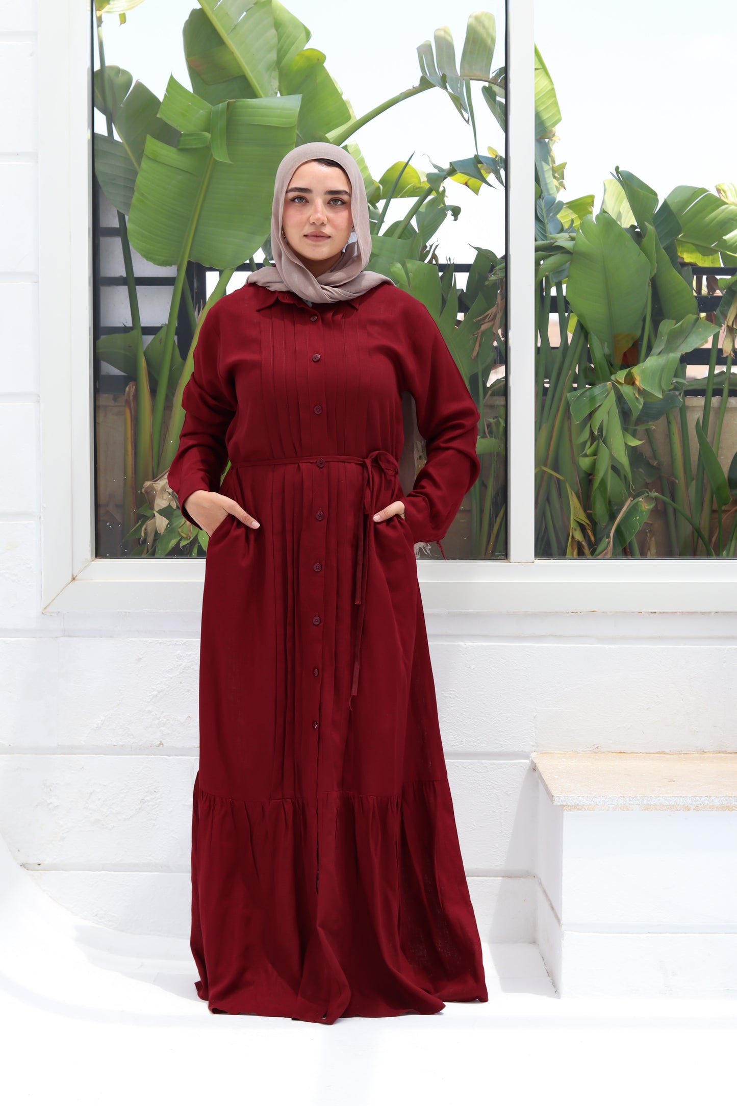 Lina Dress - Burgundy