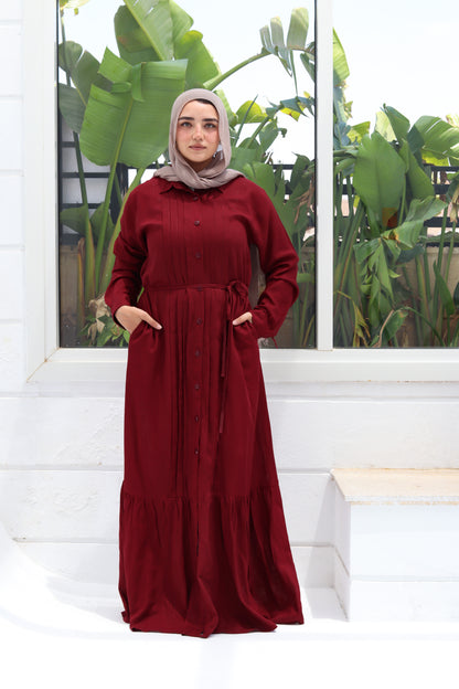 Lina Dress - Burgundy