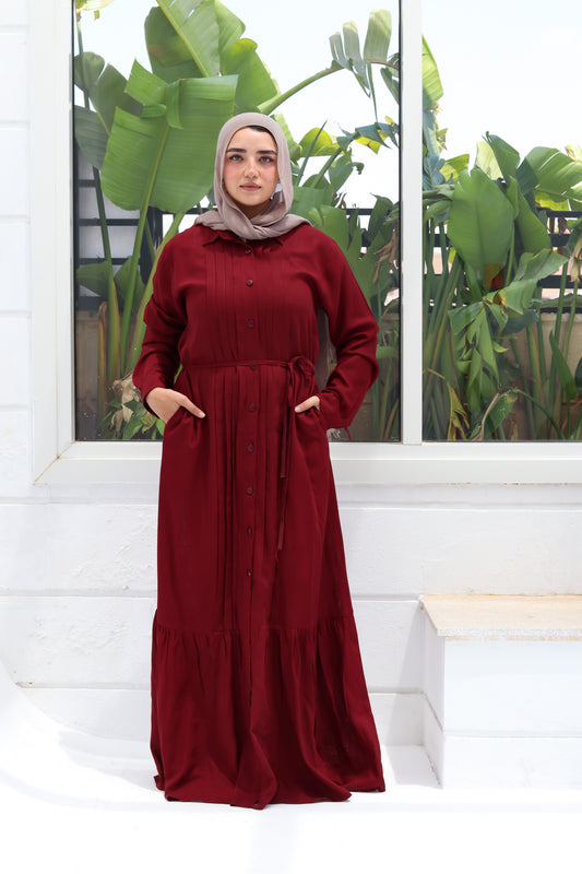 Lina Dress - Burgundy