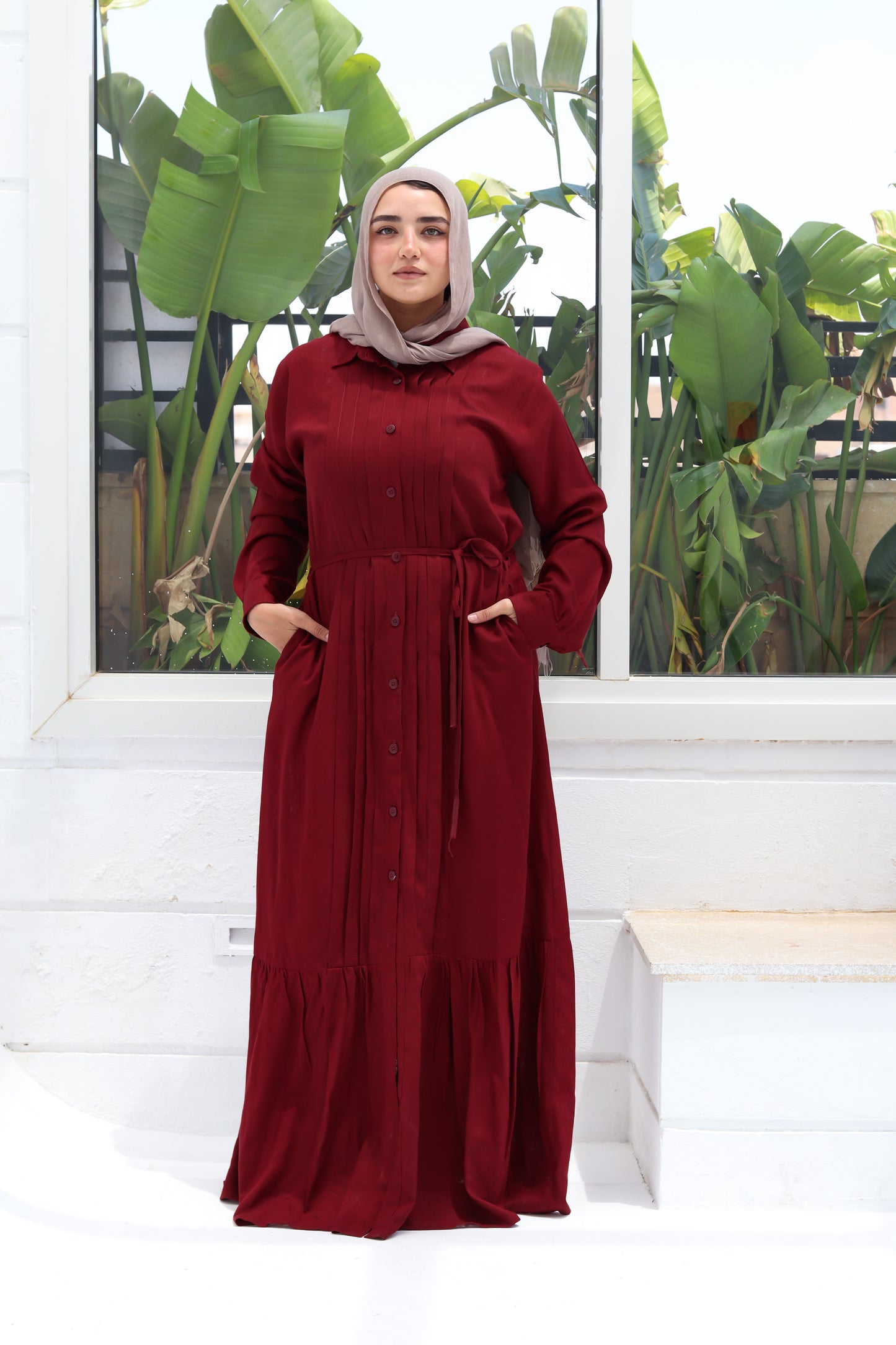 Lina Dress - Burgundy