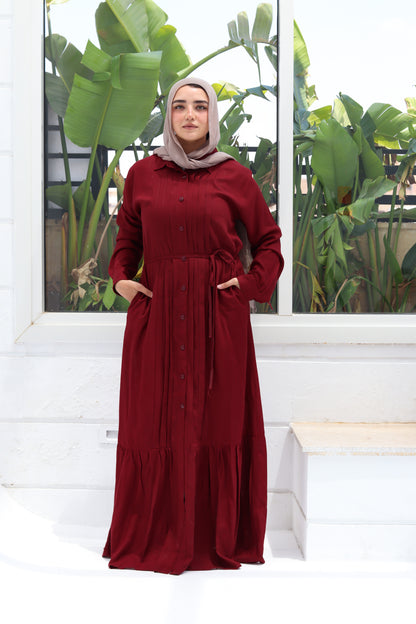 Lina Dress - Burgundy