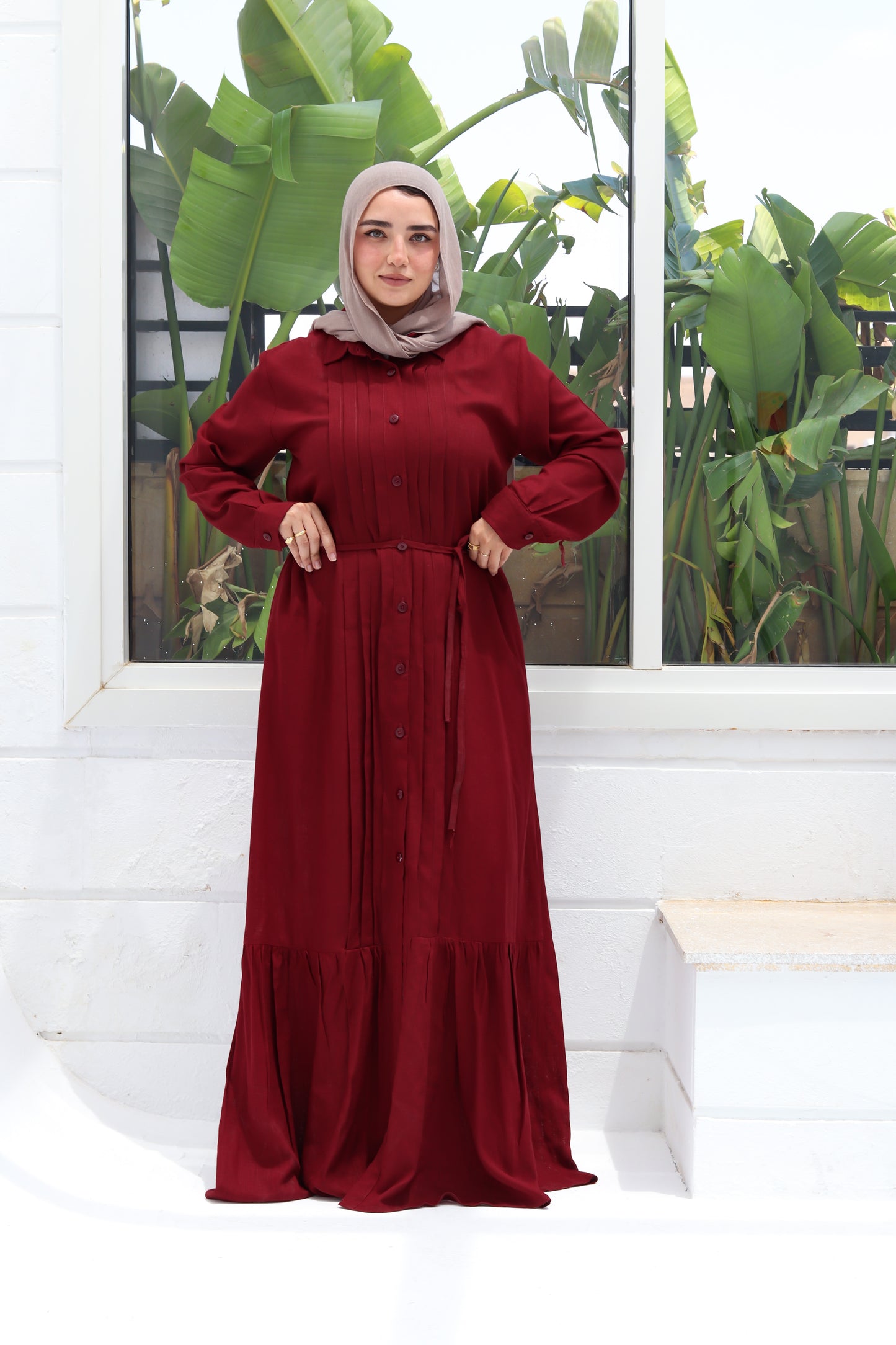 Lina Dress - Burgundy