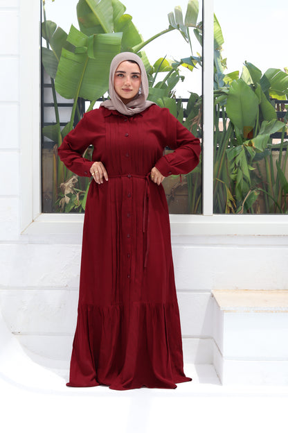 Lina Dress - Burgundy