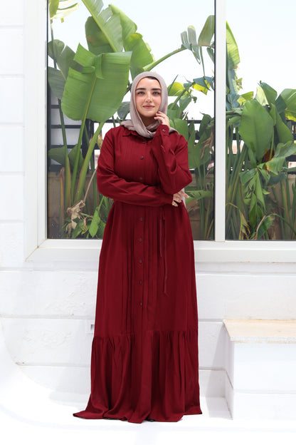 Lina Dress - Burgundy