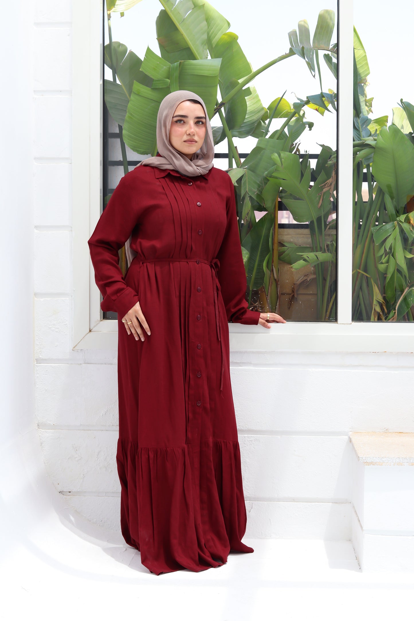 Lina Dress - Burgundy