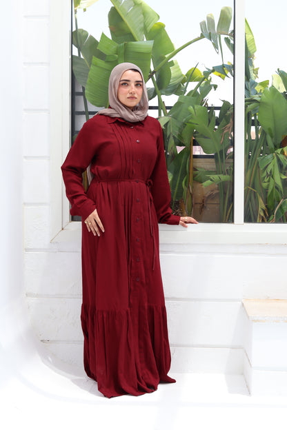 Lina Dress - Burgundy
