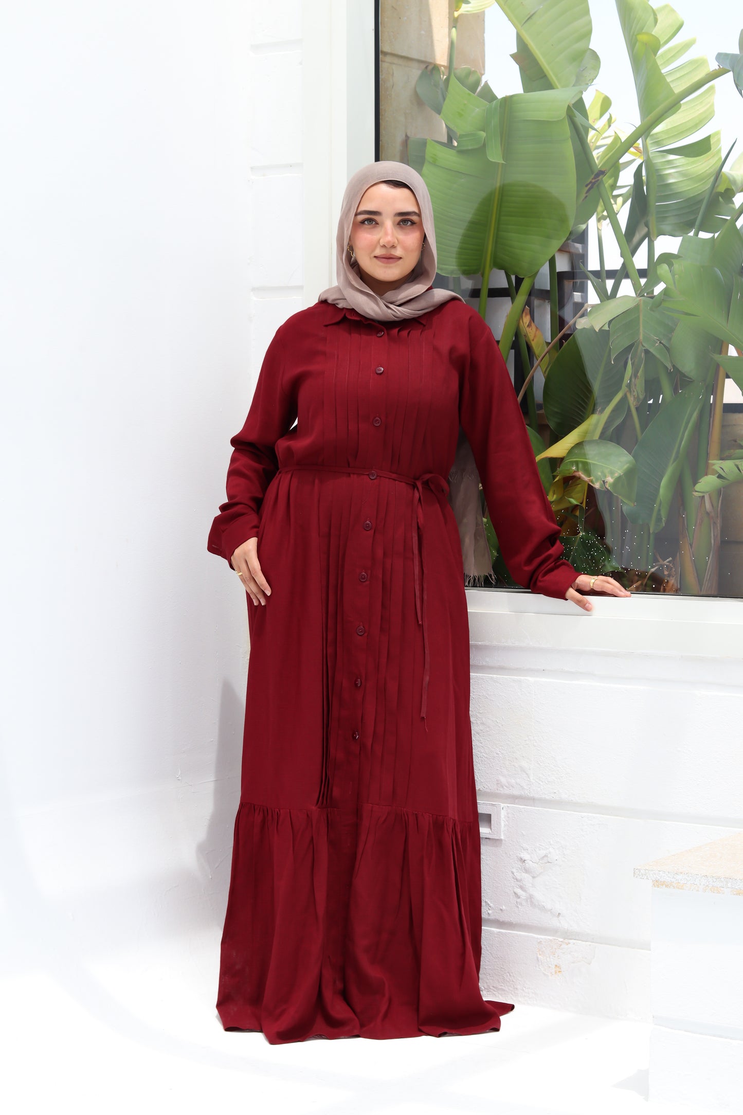 Lina Dress - Burgundy