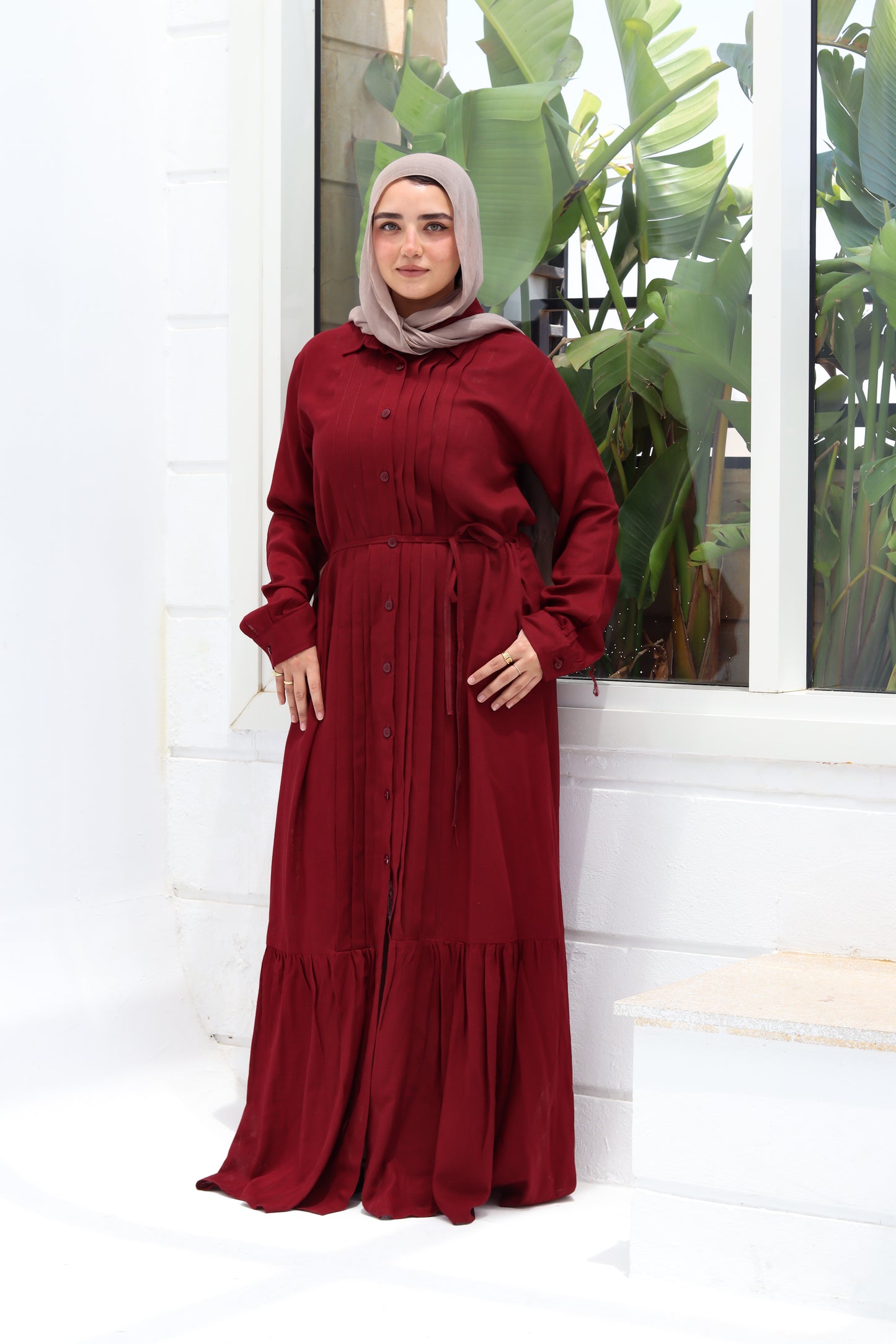 Lina Dress - Burgundy