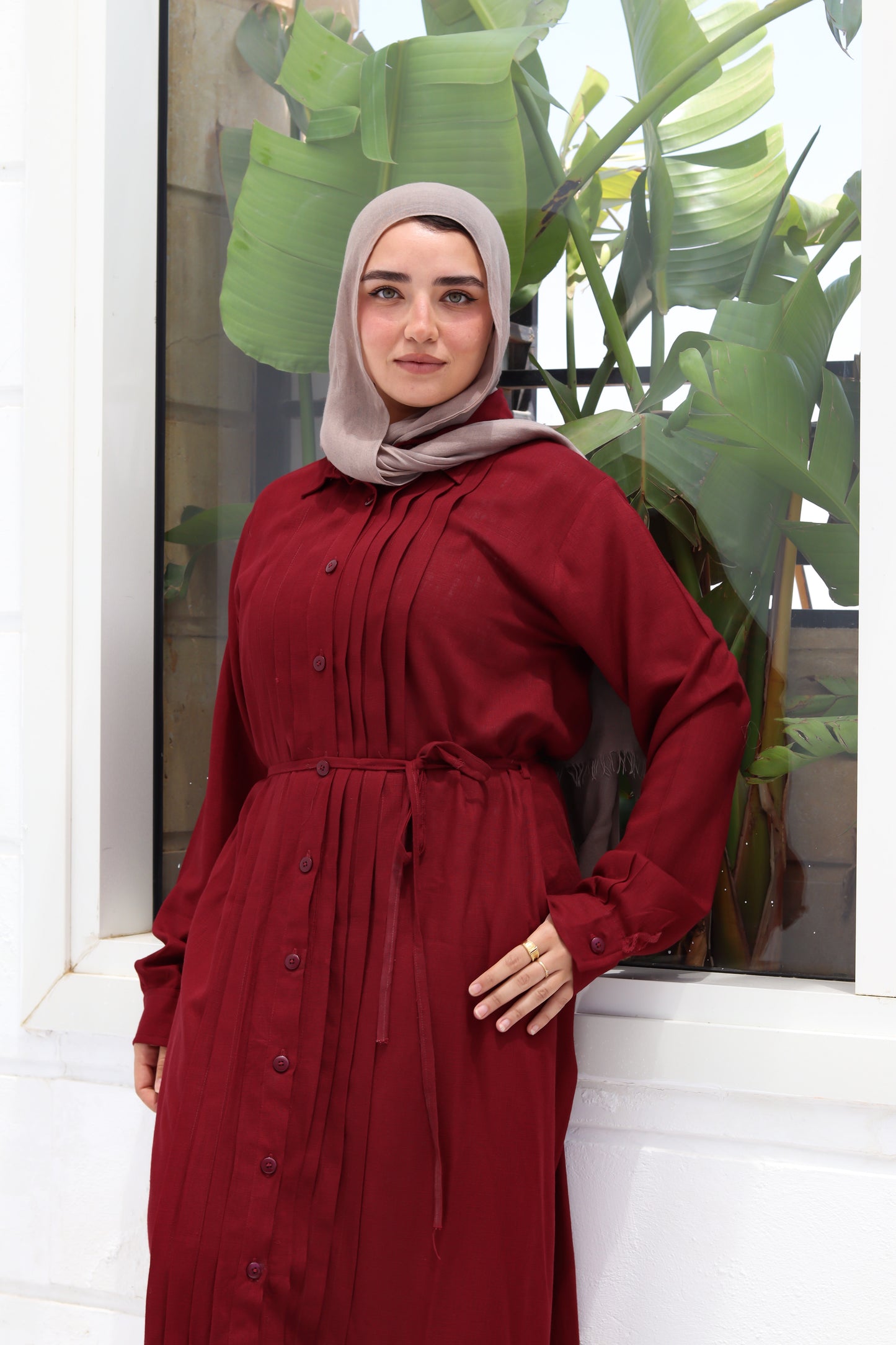 Lina Dress - Burgundy
