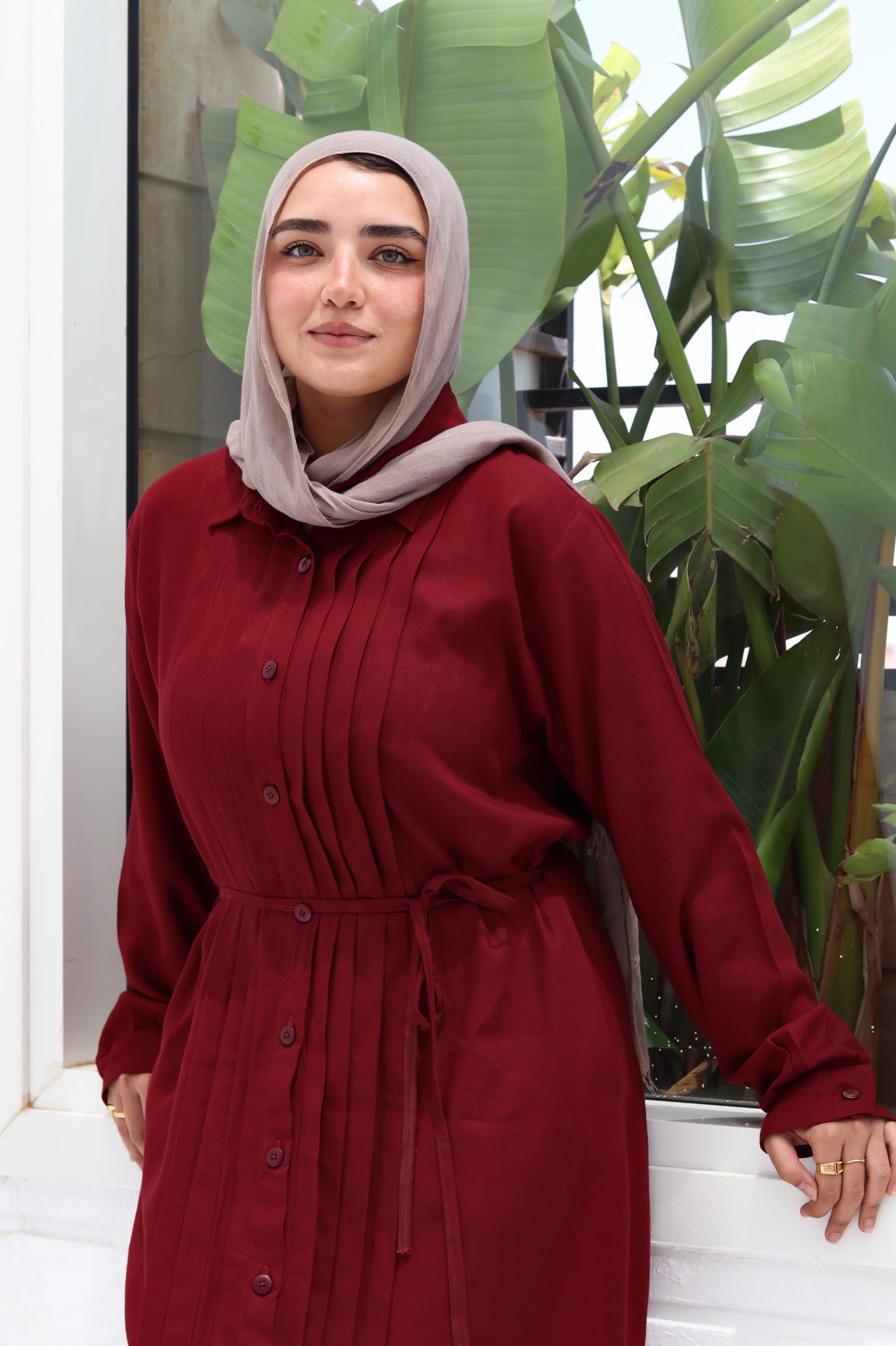 Lina Dress - Burgundy