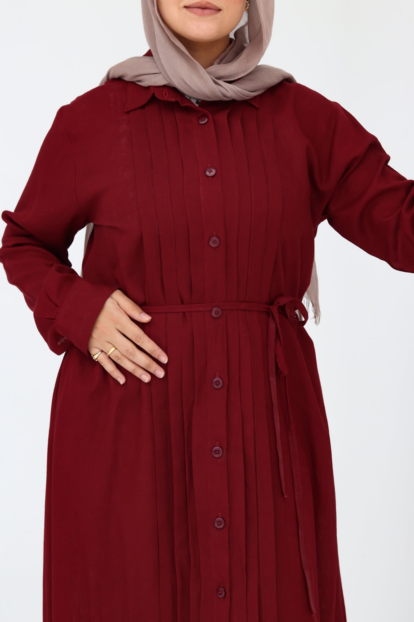 Lina Dress - Burgundy