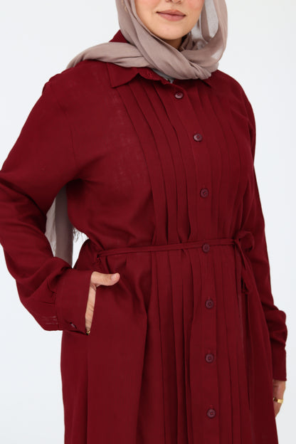 Lina Dress - Burgundy