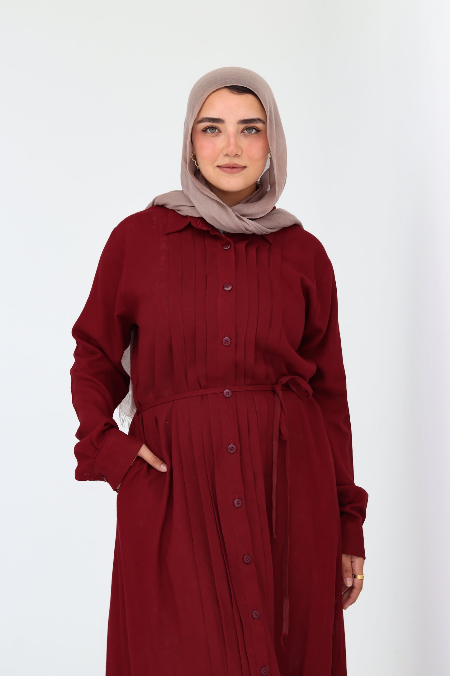 Lina Dress - Burgundy