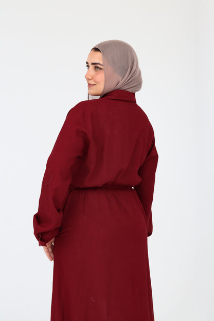 Lina Dress - Burgundy