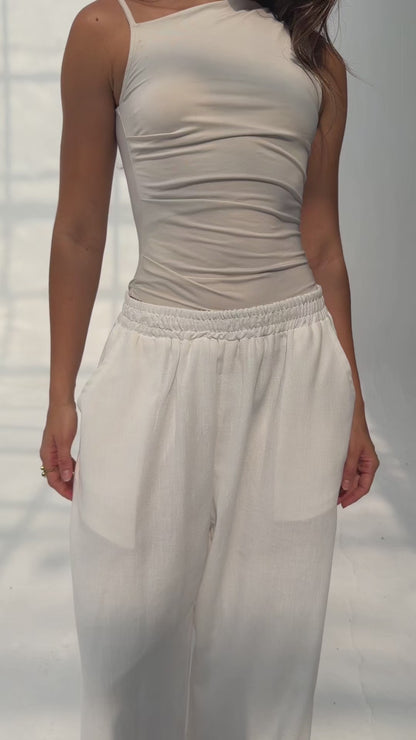 Everyday wide leg pants - White